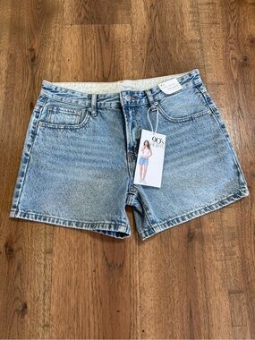 SIMPLE SOCIETY 90's Style Light Blue High-Rise Denim Shorts size 9/29